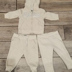 Osh Kosh B Gosh 9 mo girls toddler 3 pc sweatsuit set